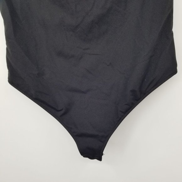 Free People Intimates Black Halter Neck Bodysuit Size Medium - Picture 4 of 10